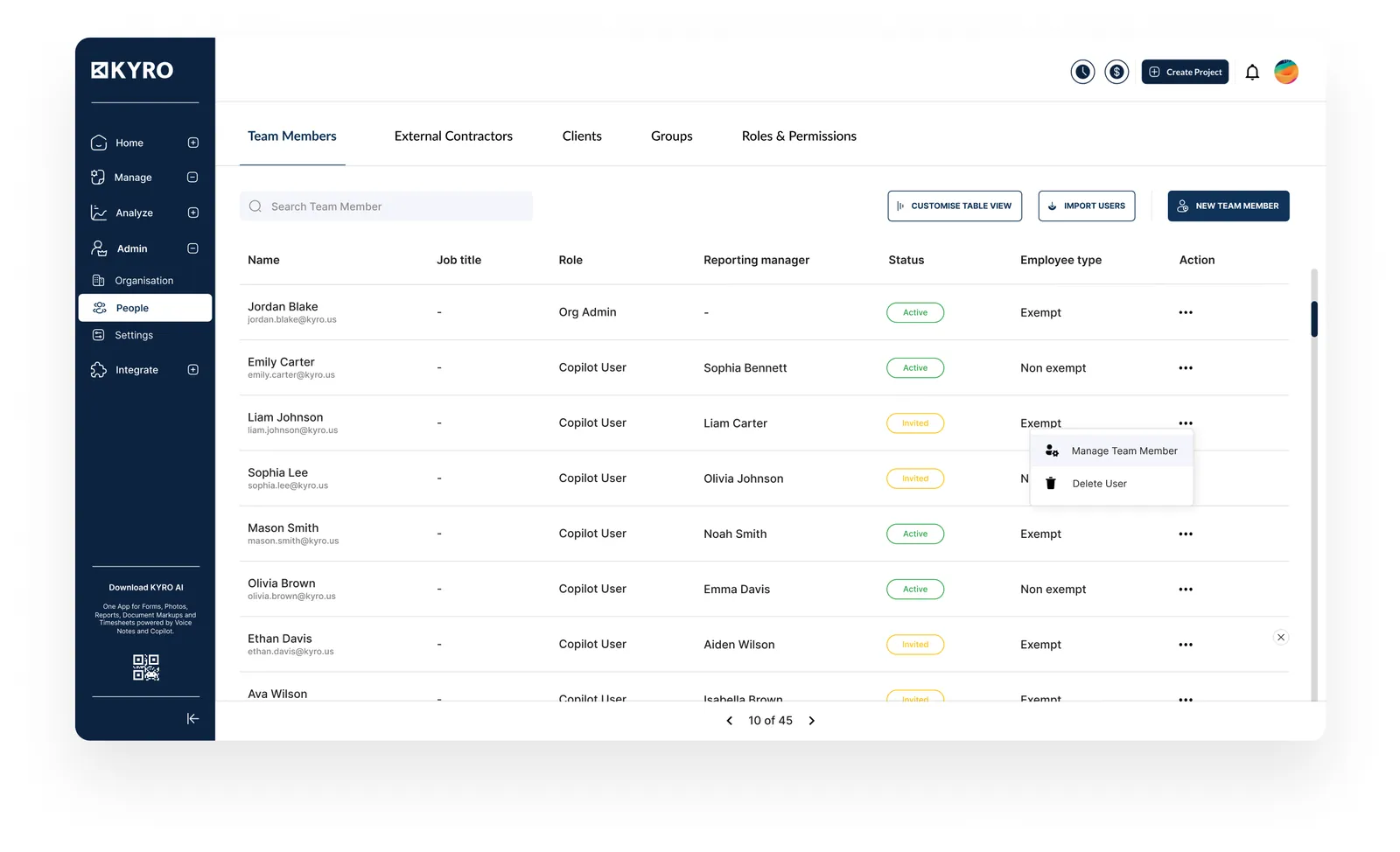 Easy to use UI for safety management in construction