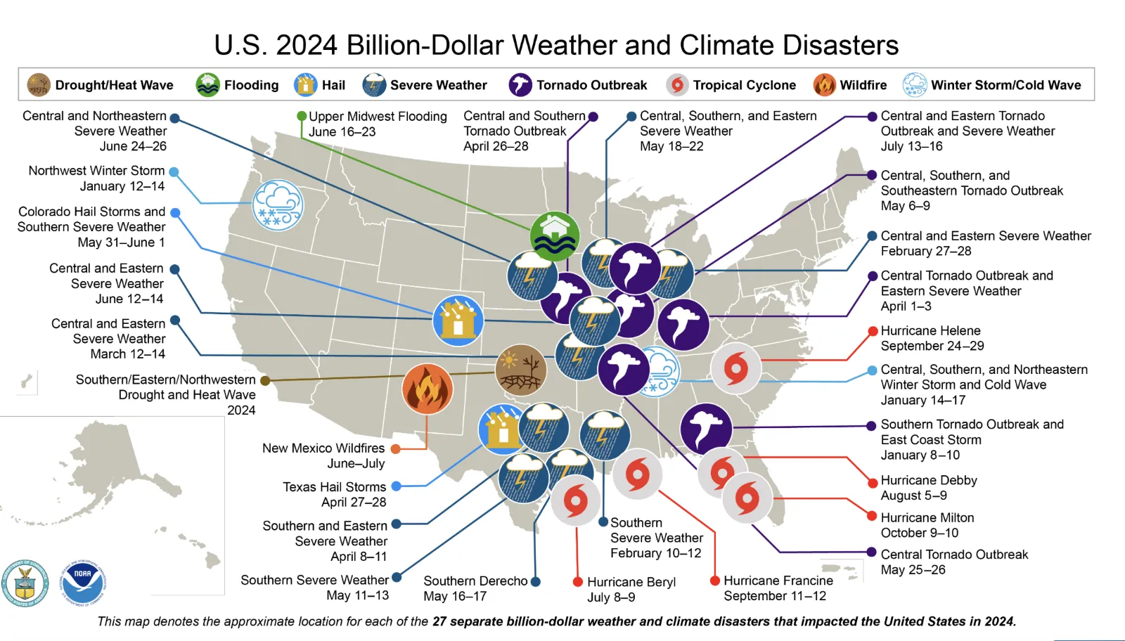 2024 weather and climate disasters