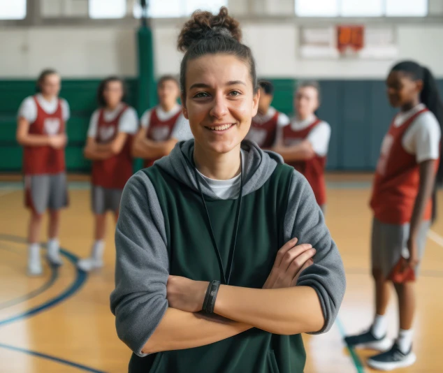 Coach on the court