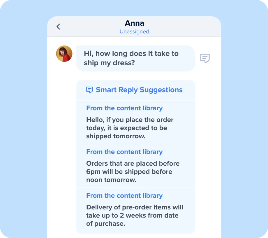 Smart Reply Suggestion