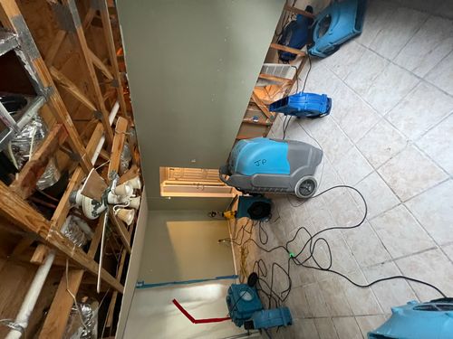 Water damage to the dining room