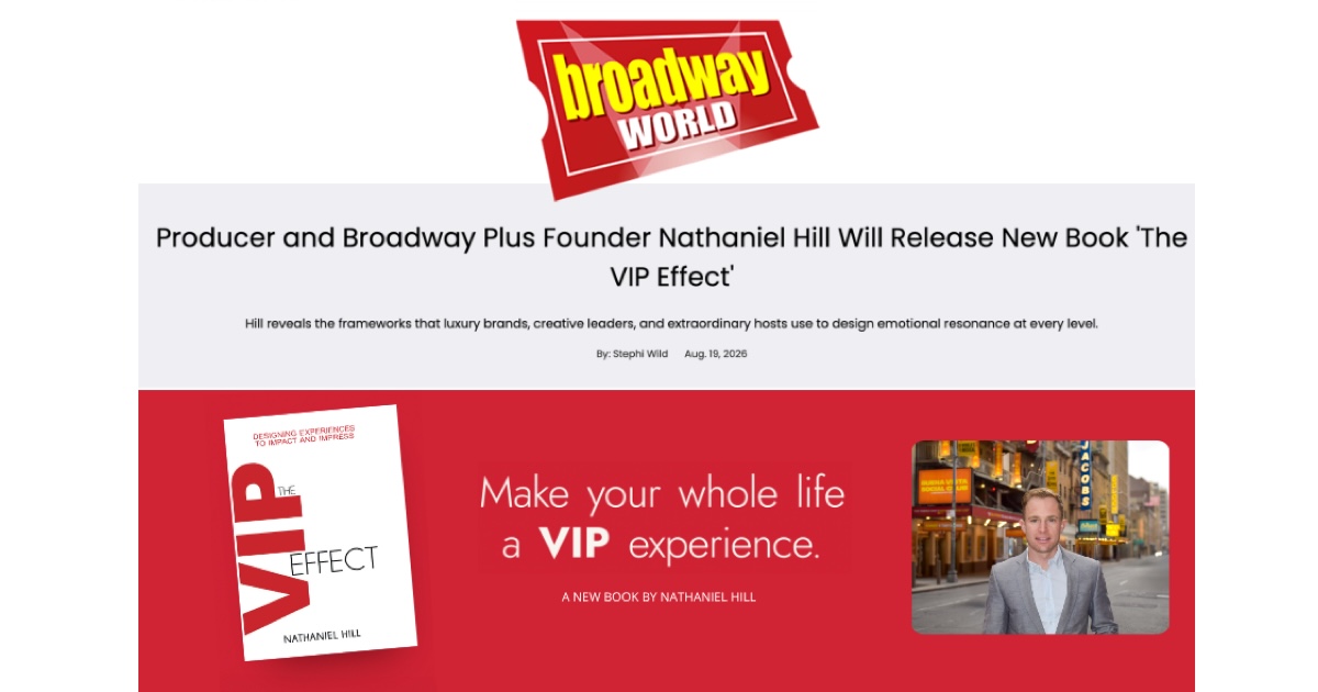 Producer Nathaniel Hill Will Release New Book The VIP Effect