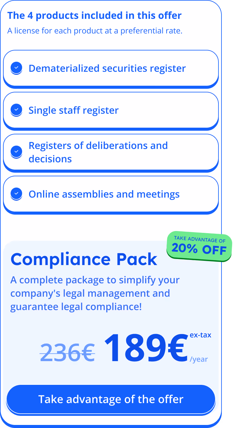 Pack conformité Axiocap remise exceptionnelle 