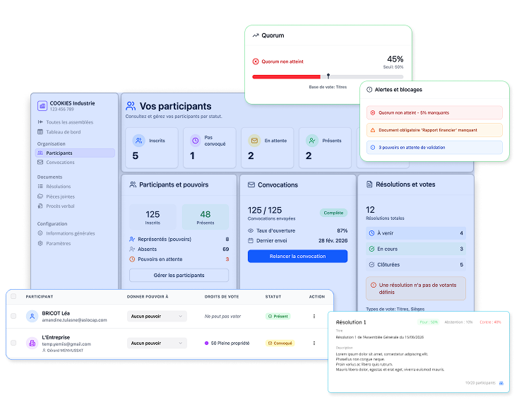 Gestion des assemblées générales d'association en ligne sur le logiciel Axiocap
