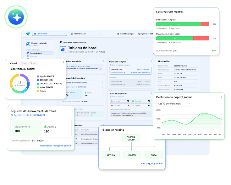 Gestion des mouvements de titres en ligne et registres des mouvements de titres dématérialisés sur la solution Axiocap