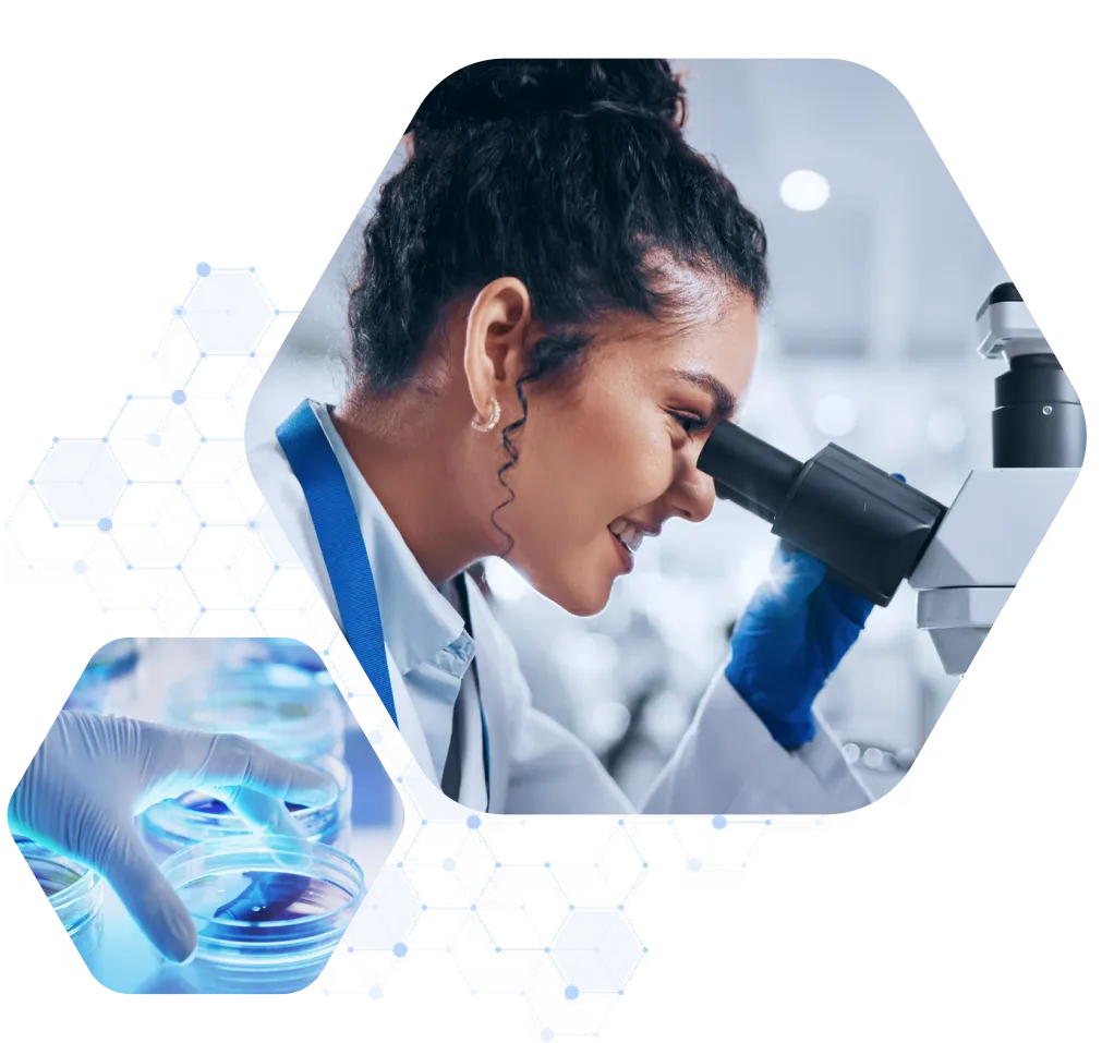 Scientist performing laboratory research as part of Wisconsin’s biohealth workforce