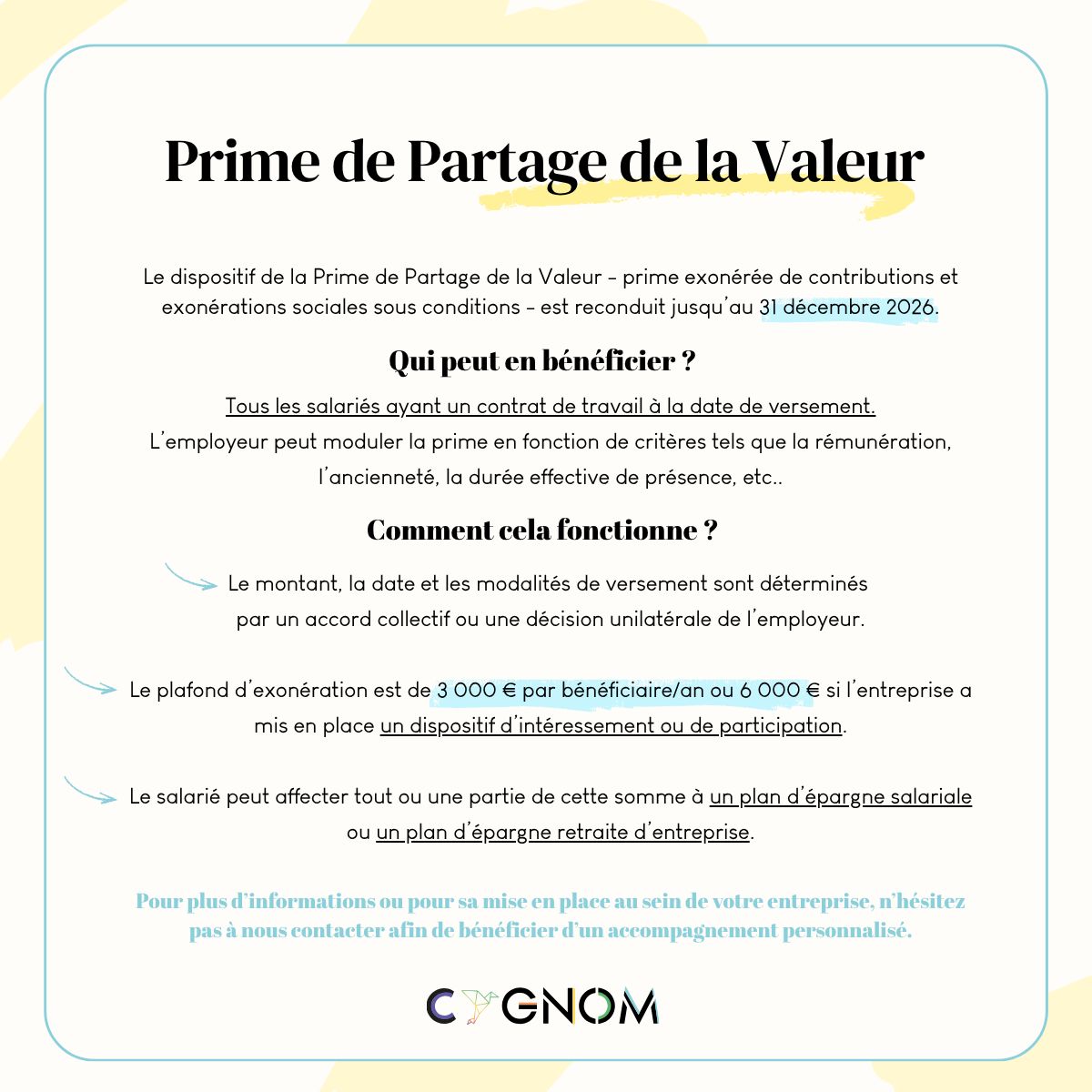 Prime de Partage de la Valeur 