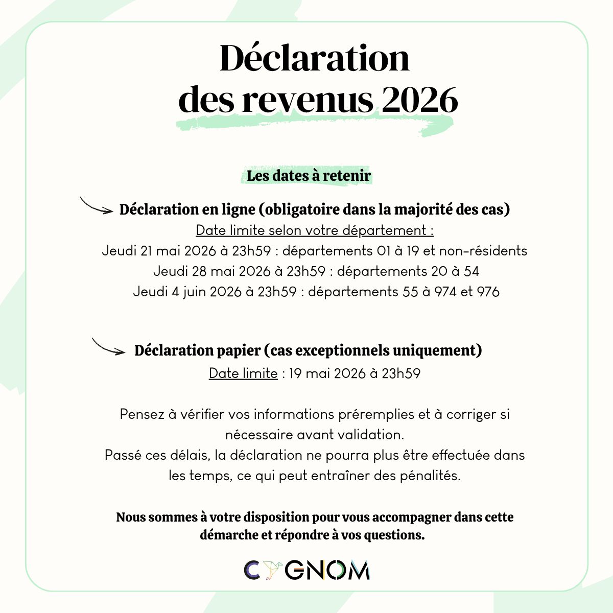 Déclaration des revenus 2026