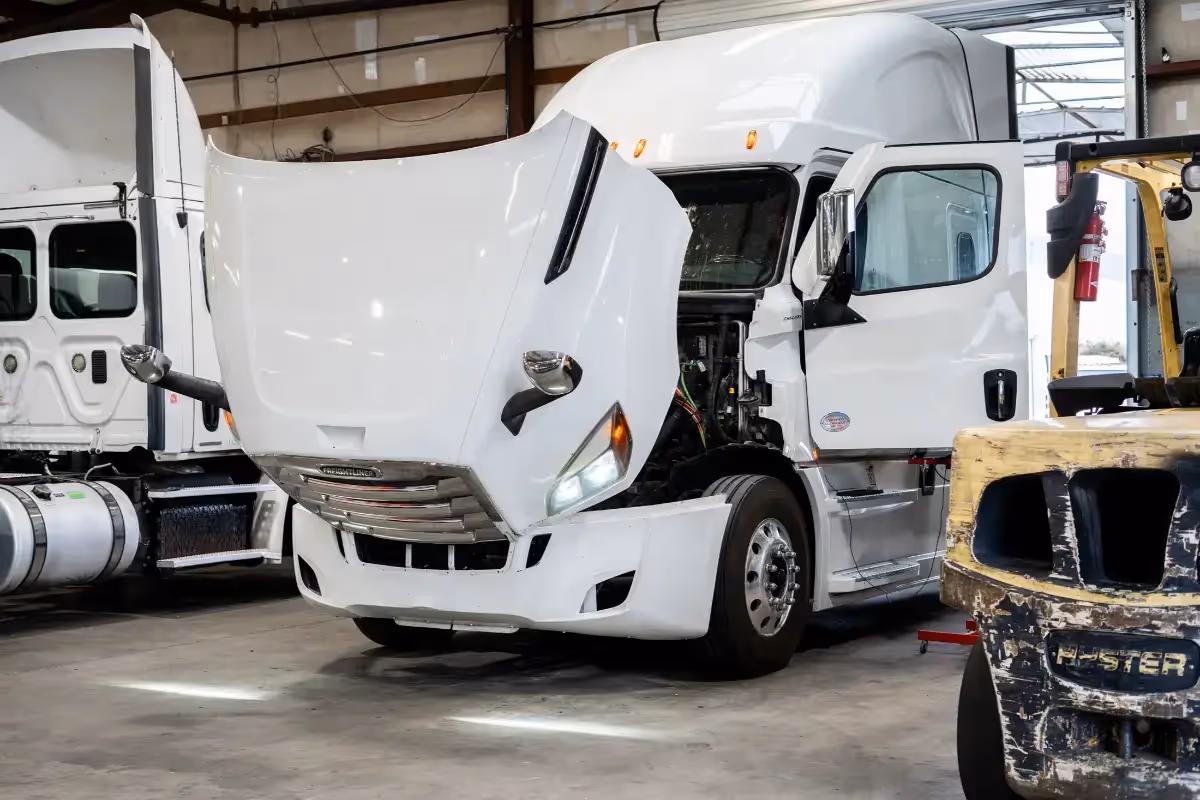 Diesel mechanic performing Exhaust System repair services in Fontana, CA