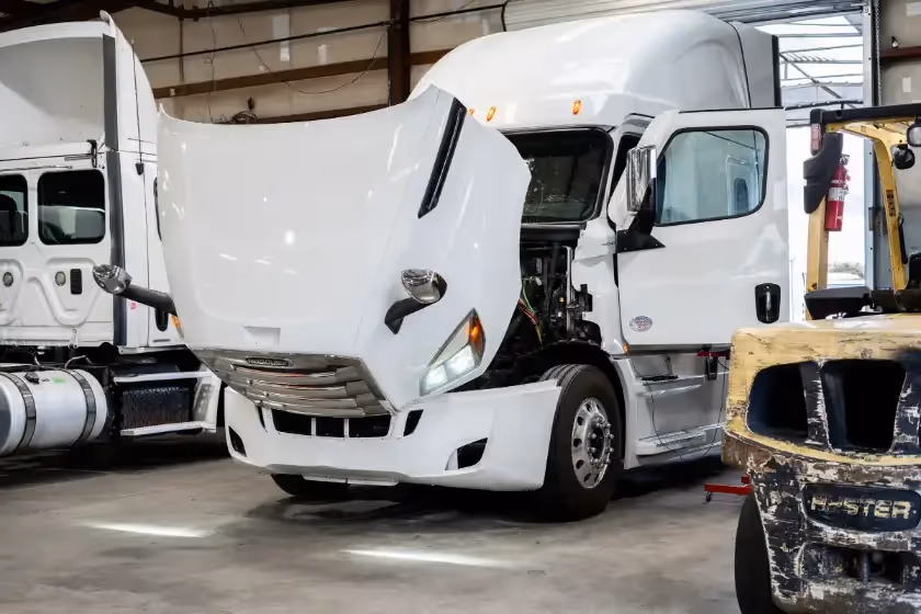 Diesel mechanic performing Exhaust System repair services in Fontana, CA