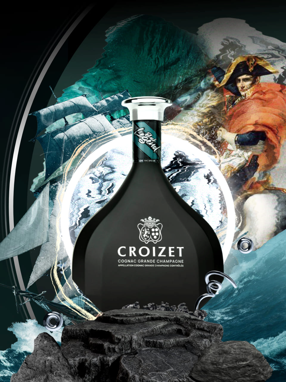Croizet Black Legend cognac bottle from the Elysium Collection