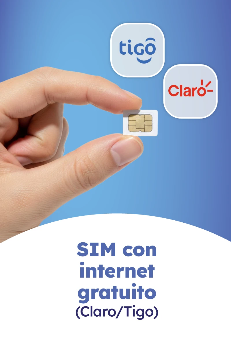SIM con internet gratuito (Claro/Tigo)