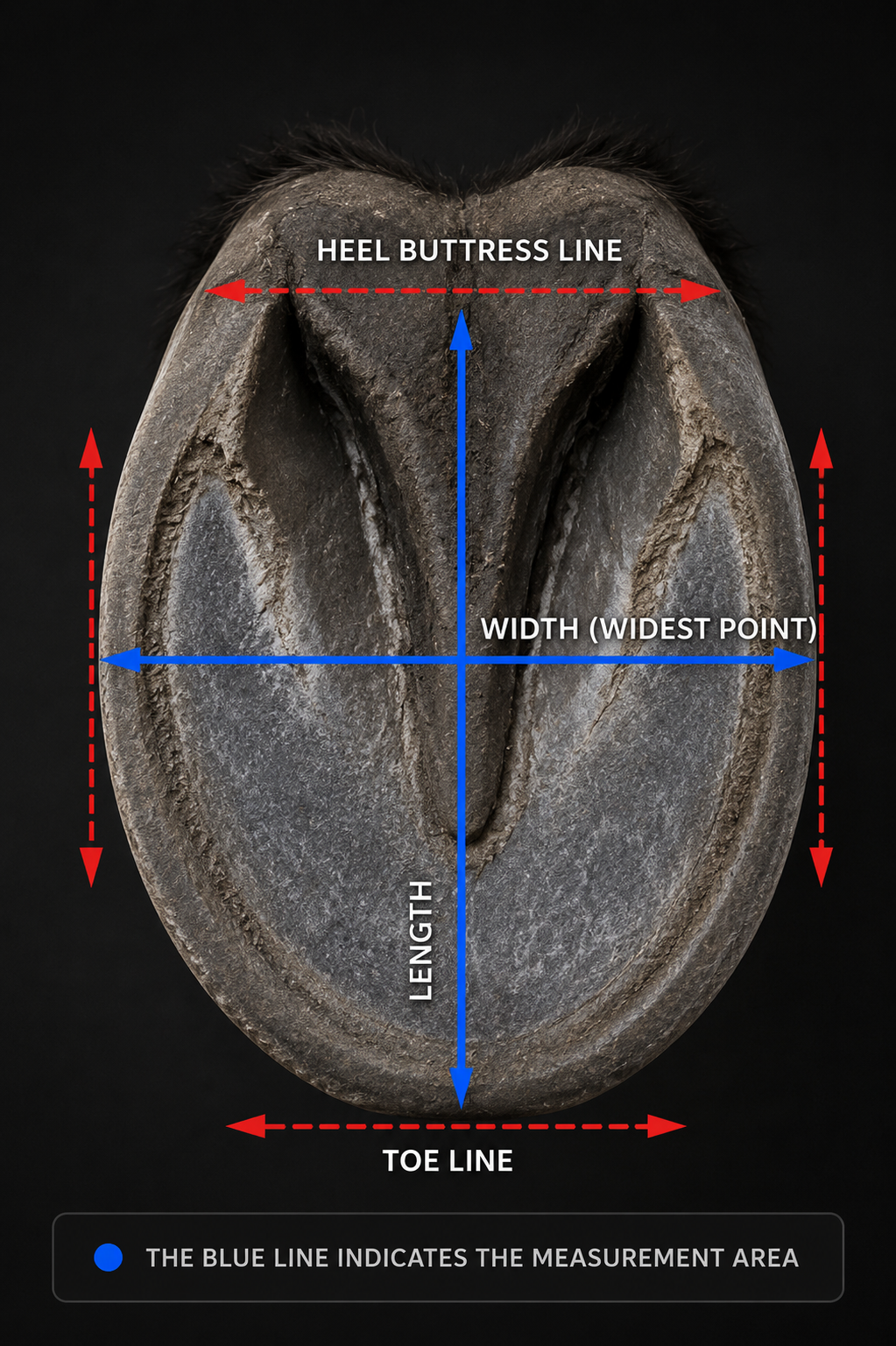 How to measure hoof