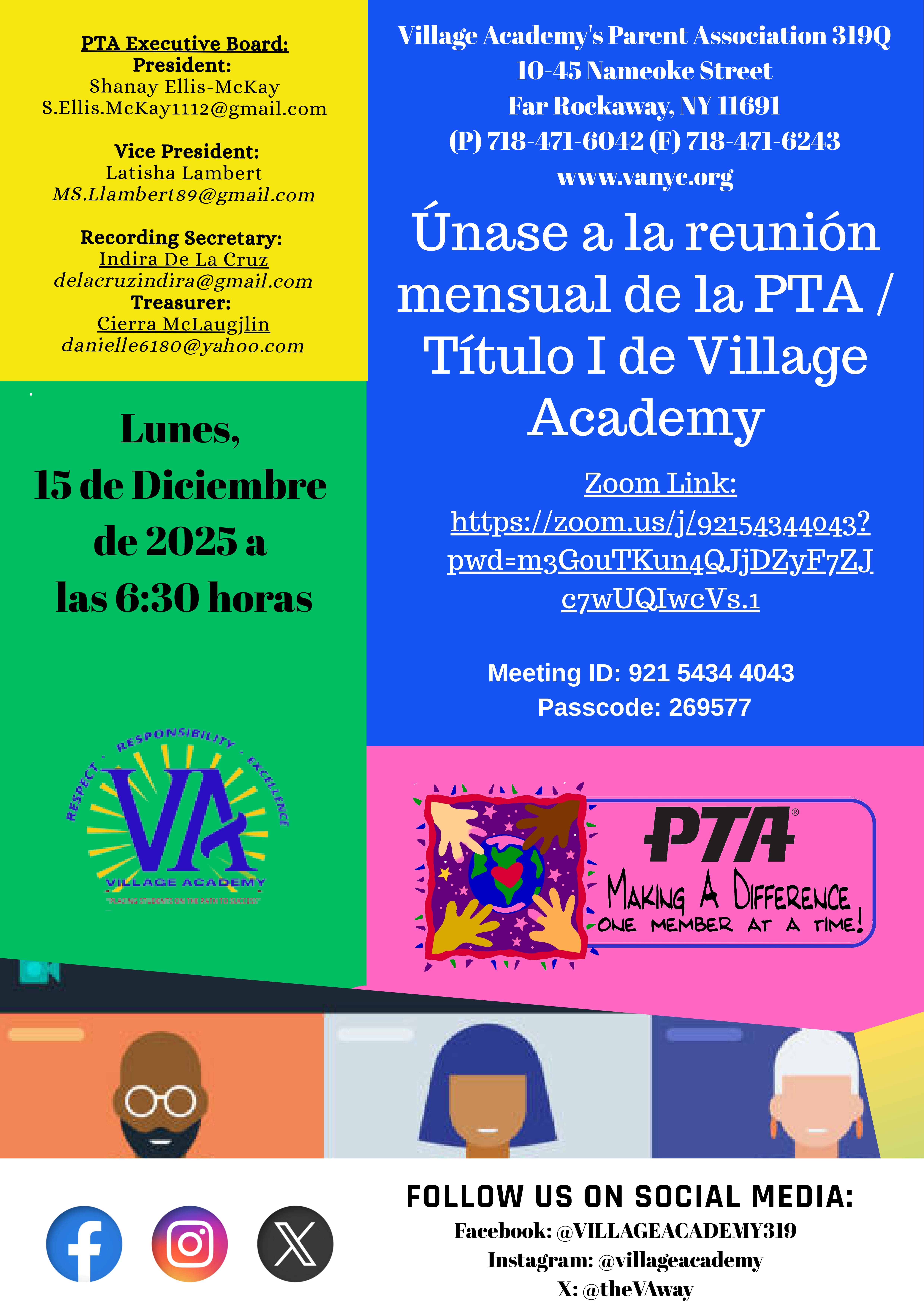 PTA Title I  flyer Spanish