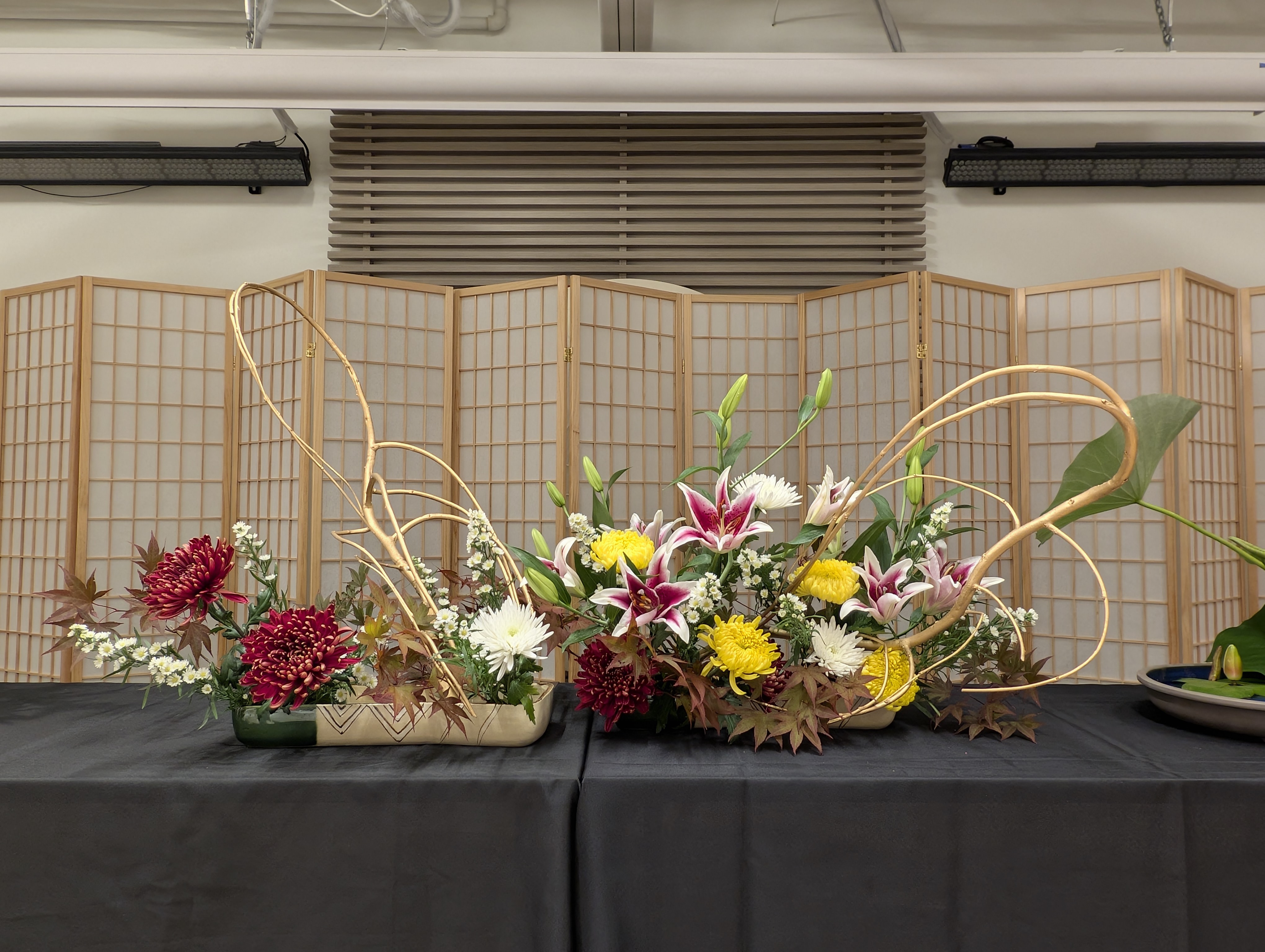 Ohara Ikebana Rimpa-cho arrangement created by Kamo-sensei on 8/13/2025 in Columbus, Ohio