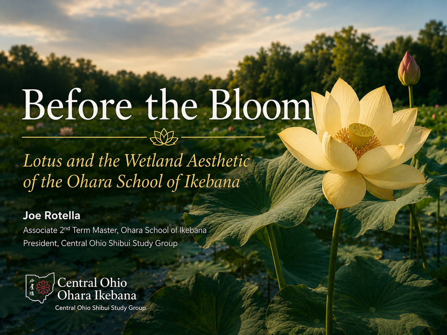 Central Ohio Ohara Ikebana Beyond the Bloom: Lotus and the Wetland Aesthetic of the Ohara School