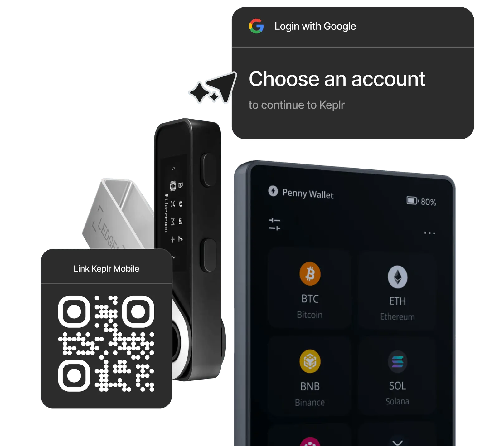 Multiple login options interface