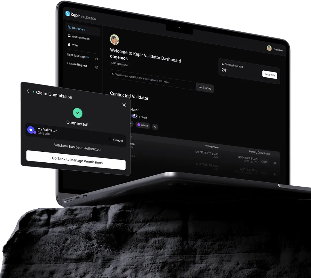 Validator Dashboard interface