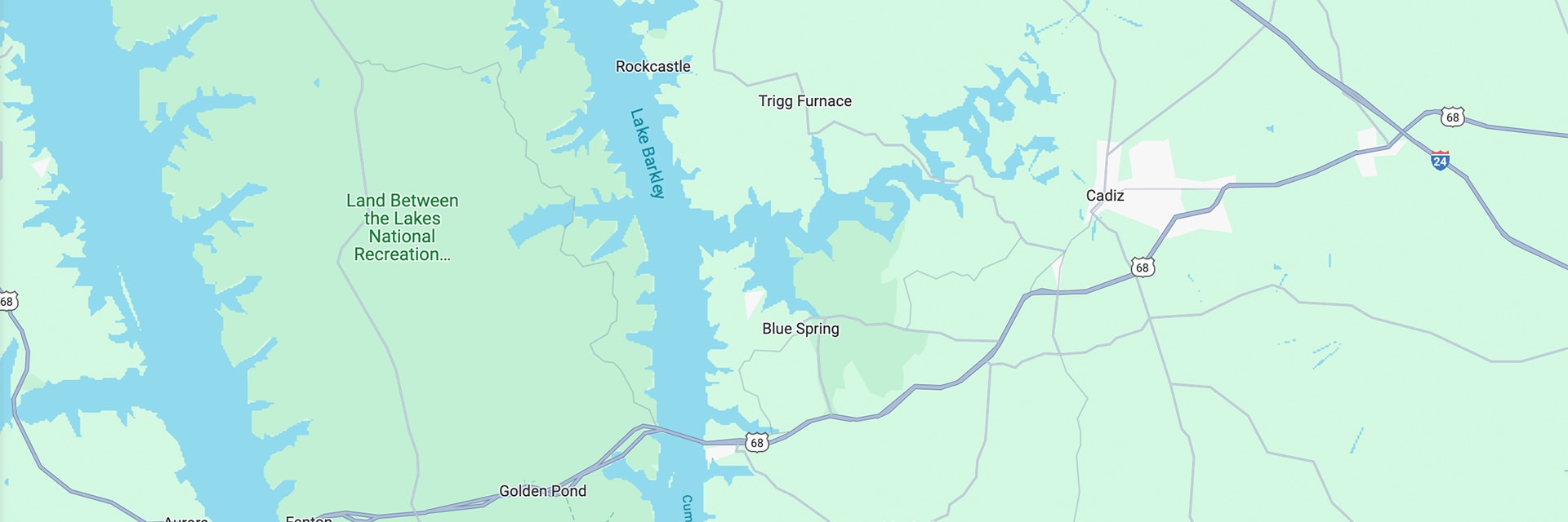 Map of Cadiz, KY and the surrounding area