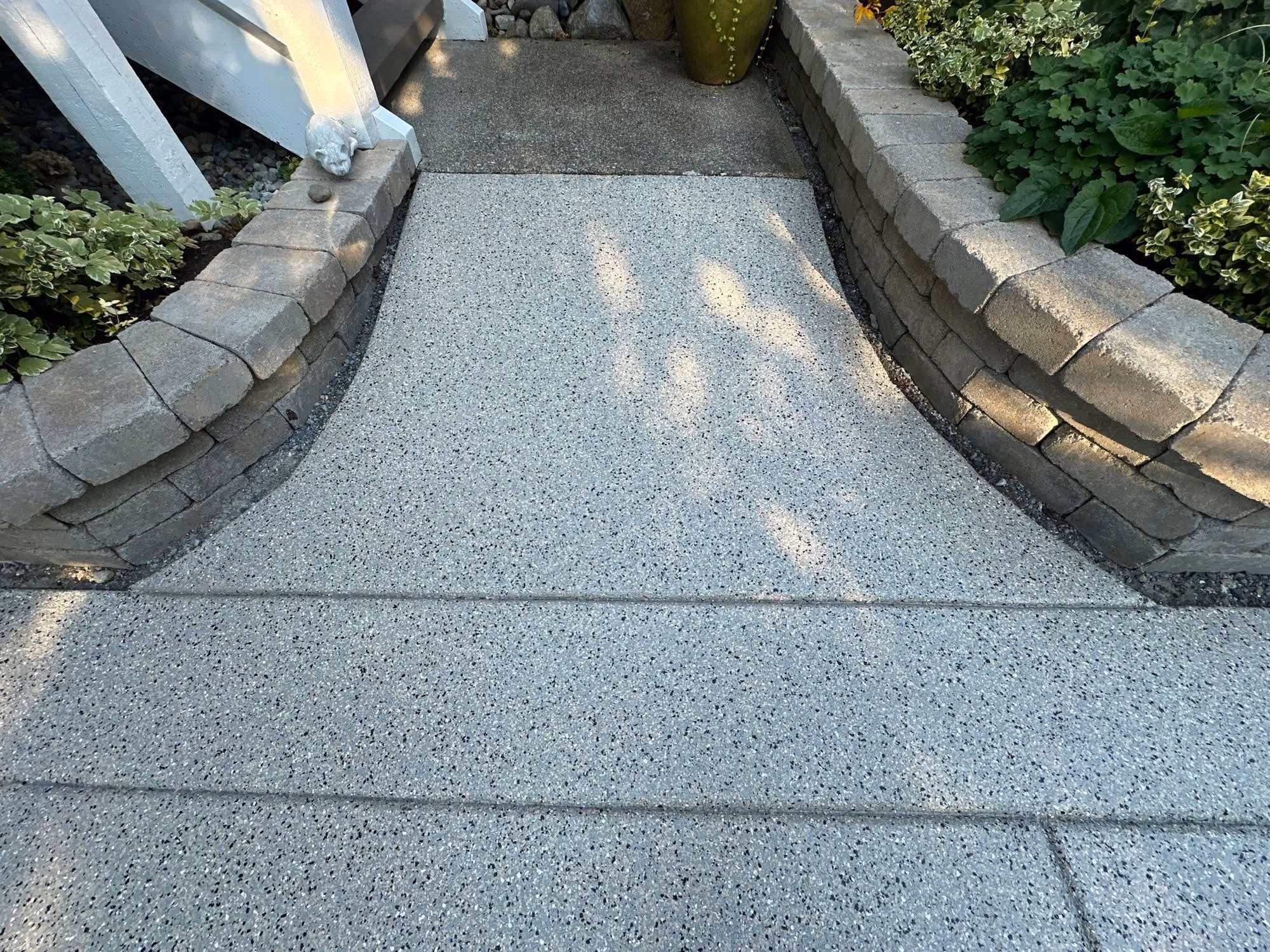 Mediterranean Evolution epoxy flake floor by Cascade Concrete Coatings
