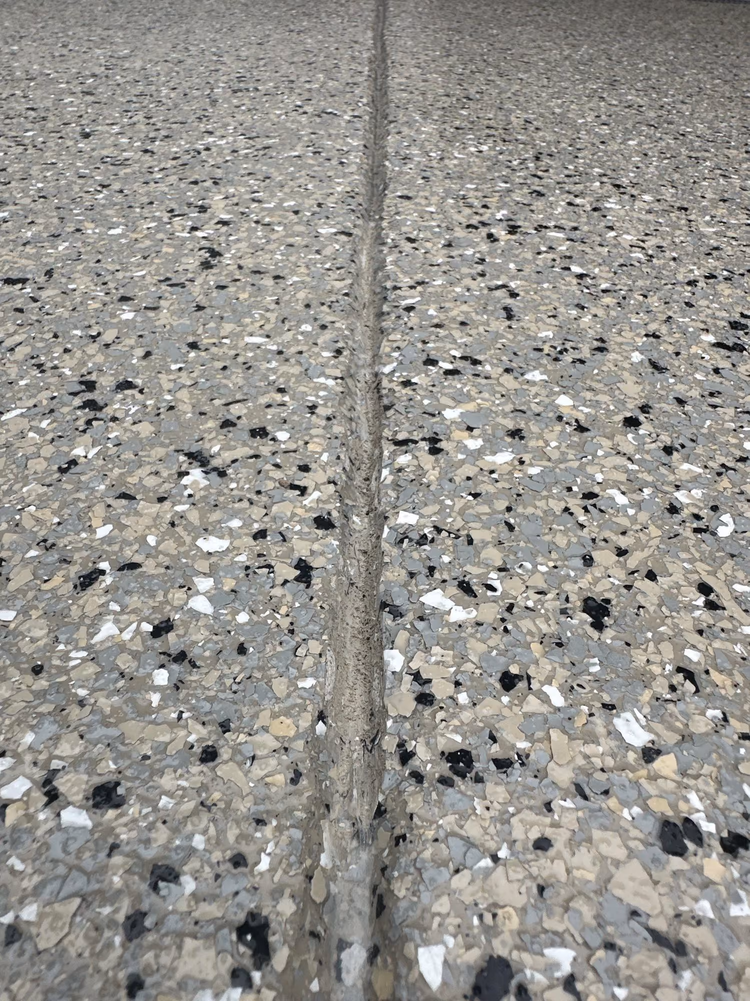 Mediterranean Evolution epoxy flake floor by Cascade Concrete Coatings