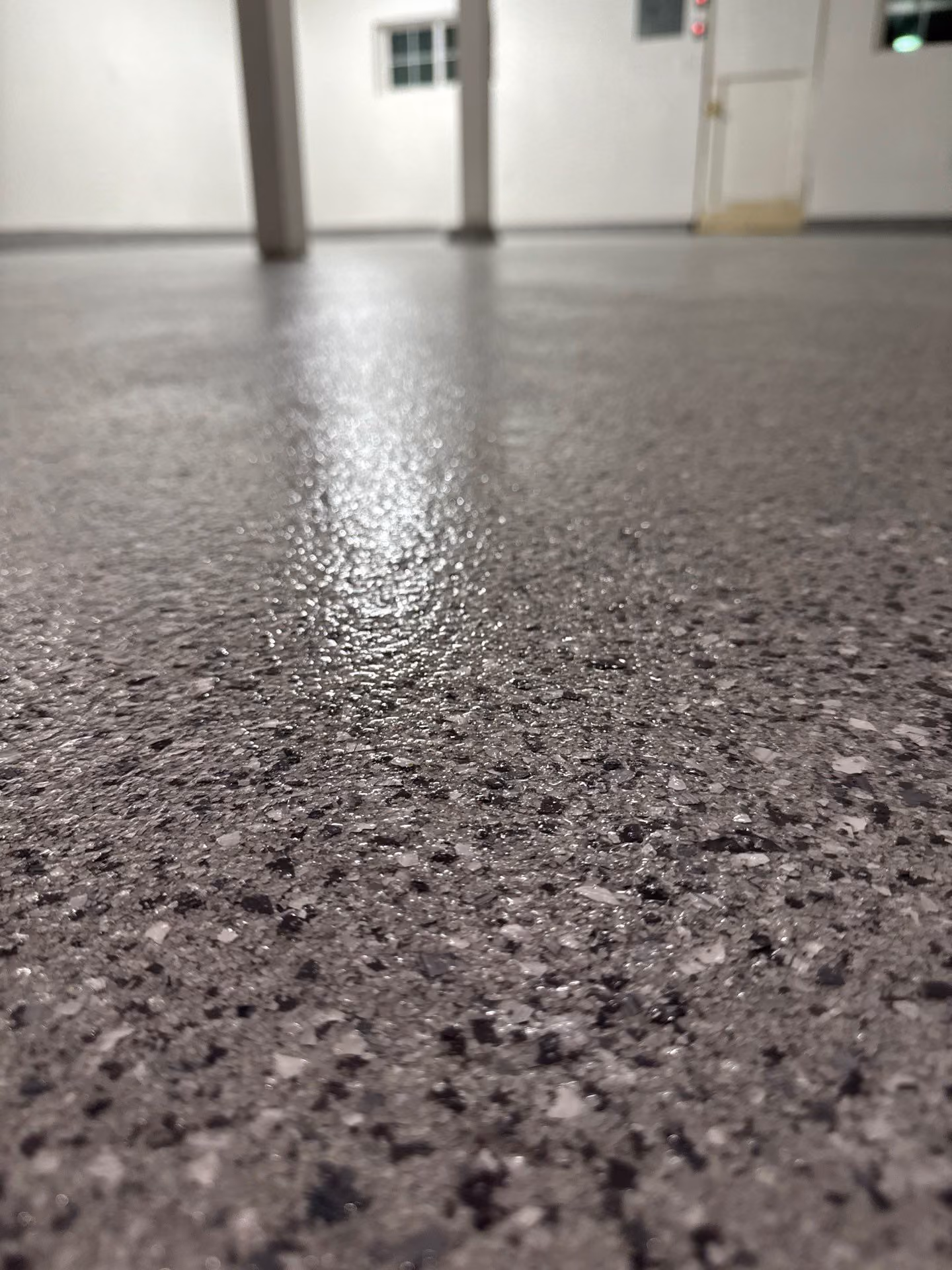 Husky epoxy flake floor by Cascade Concrete Coatings