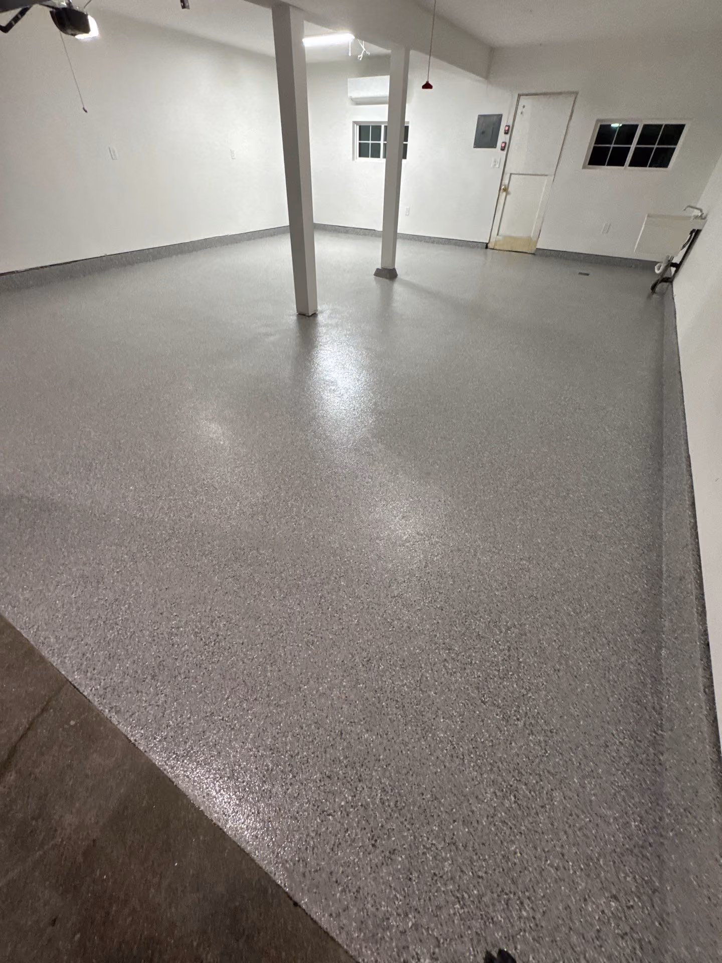Husky epoxy flake floor by Cascade Concrete Coatings