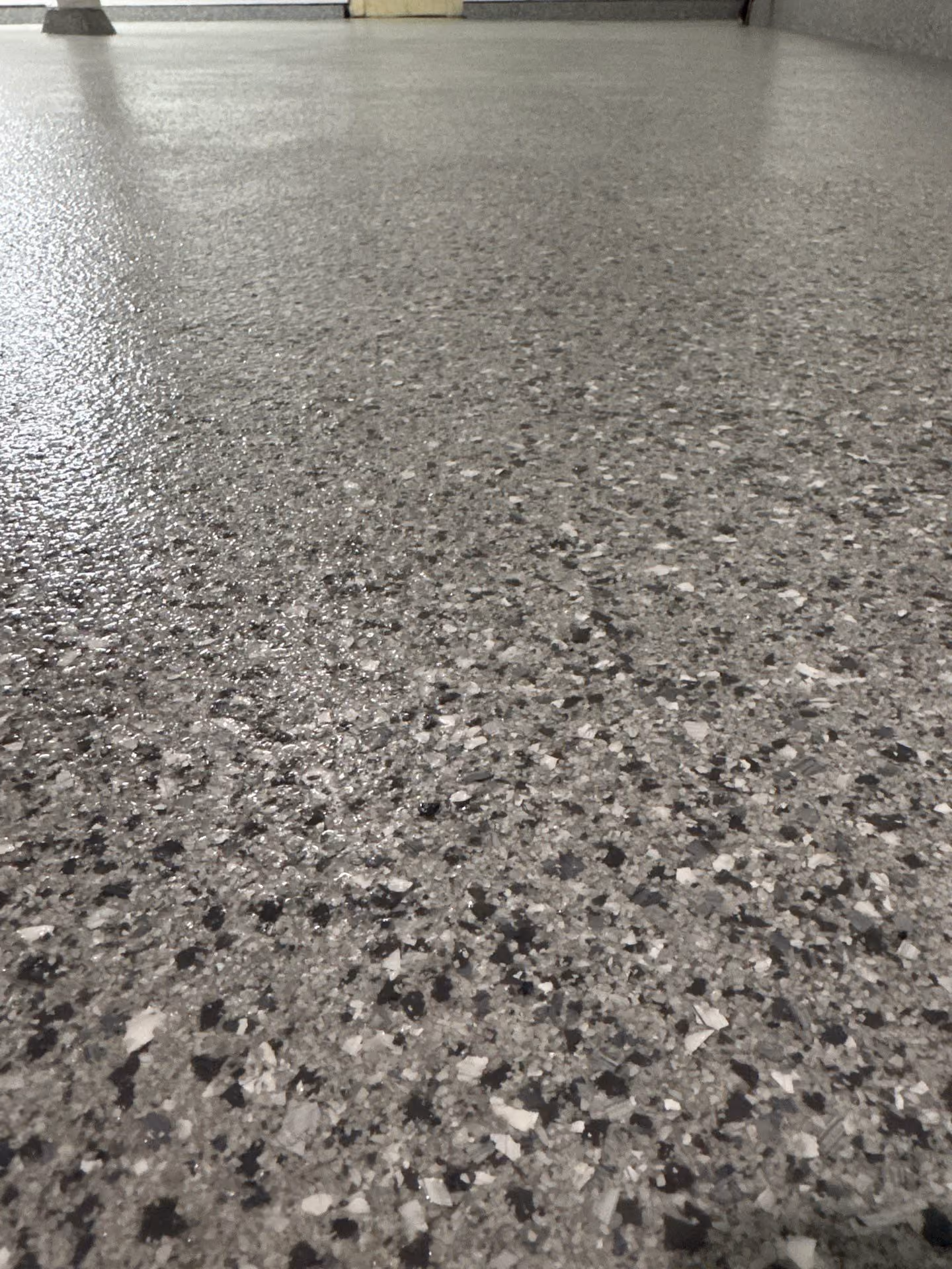 Husky epoxy flake floor by Cascade Concrete Coatings