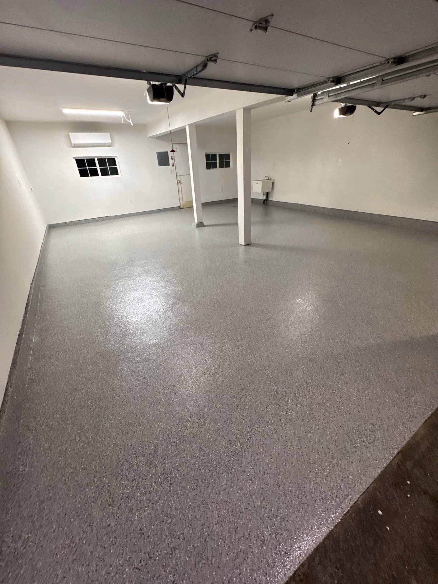 Husky epoxy flake floor by Cascade Concrete Coatings
