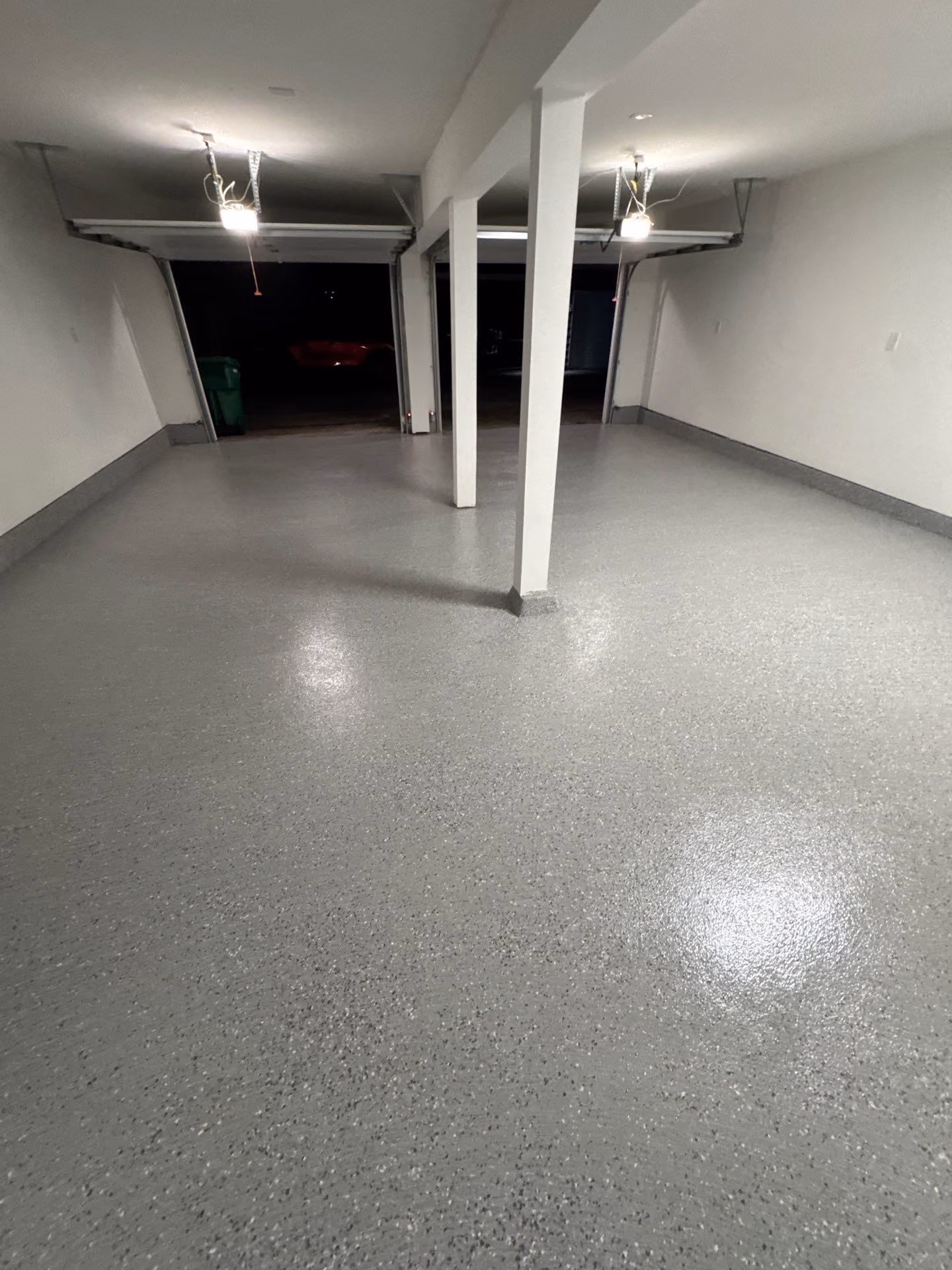 Husky epoxy flake floor by Cascade Concrete Coatings