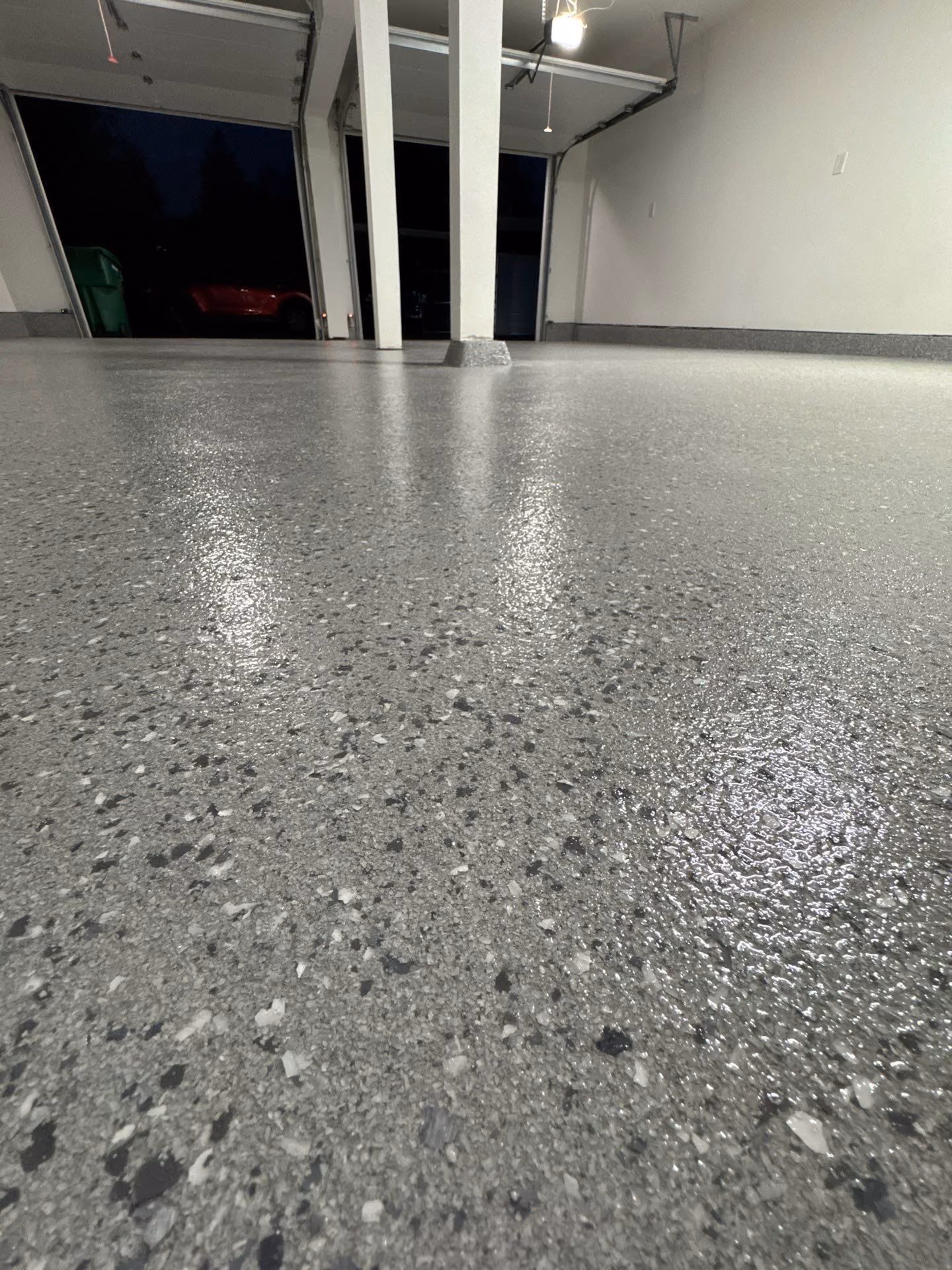 Husky epoxy flake floor by Cascade Concrete Coatings