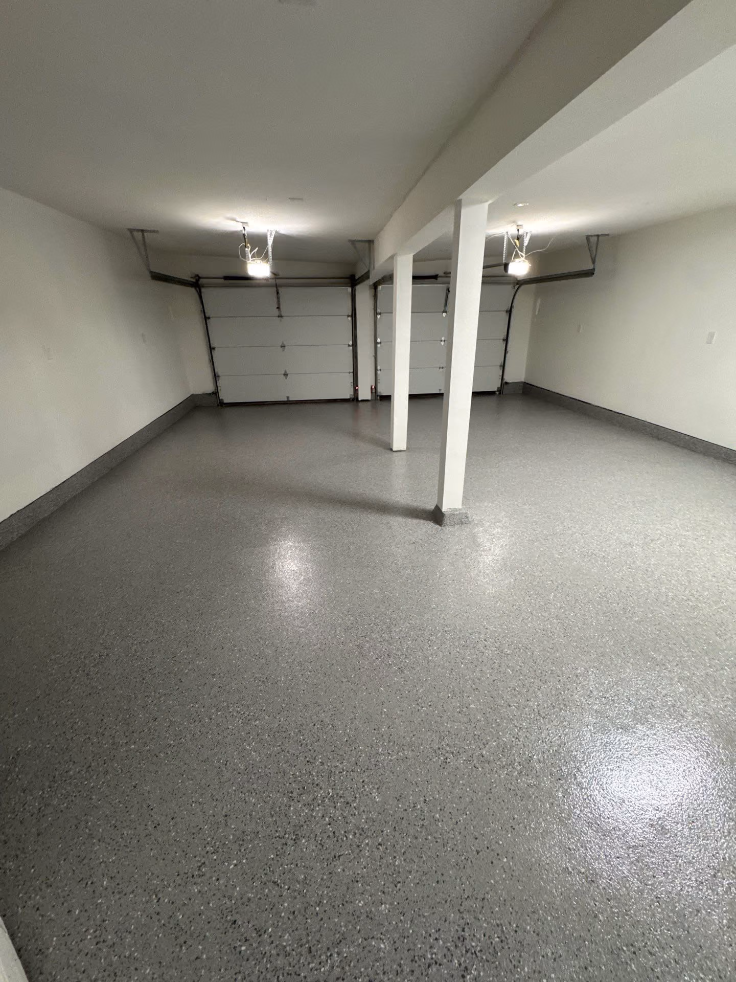 Husky epoxy flake floor by Cascade Concrete Coatings