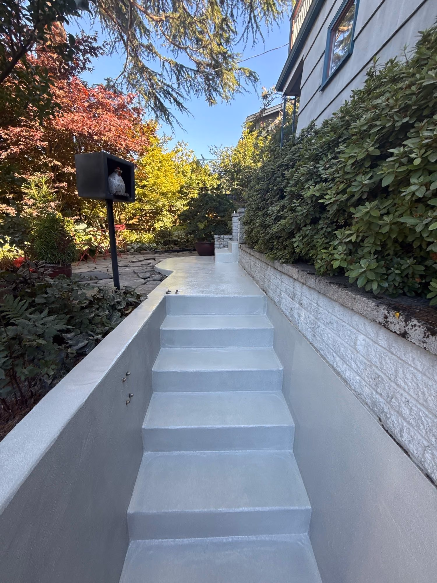 Solid Light Grey epoxy floor by Cascade Concrete Coatings
