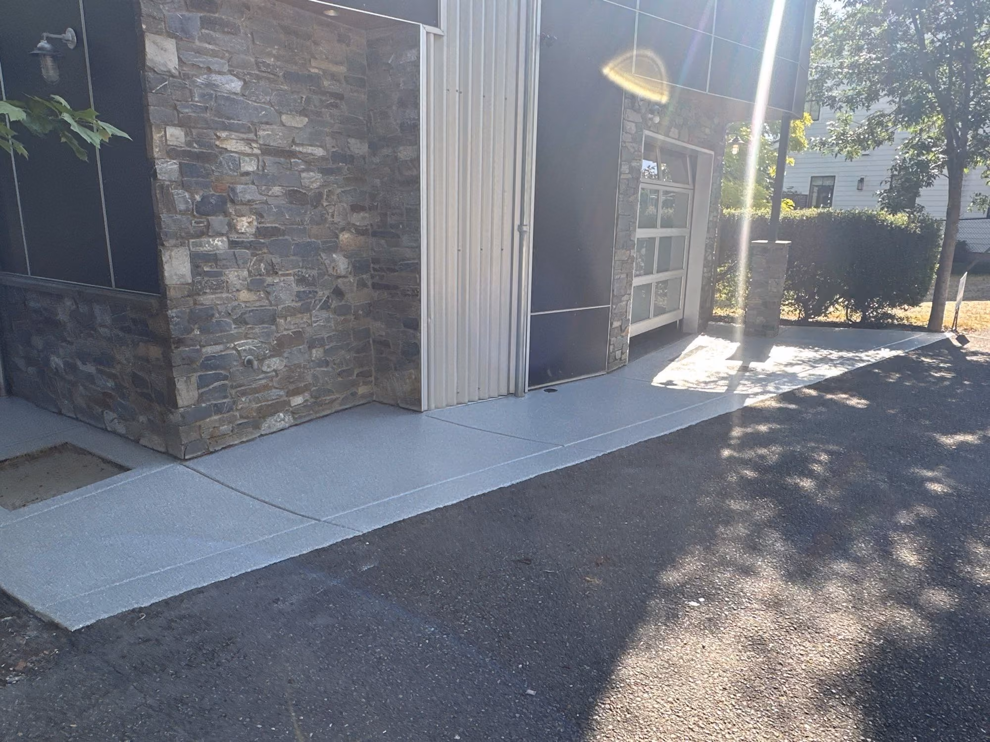 Blue Granite Hybrid Terrazzo epoxy flake floor by Cascade Concrete Coatings