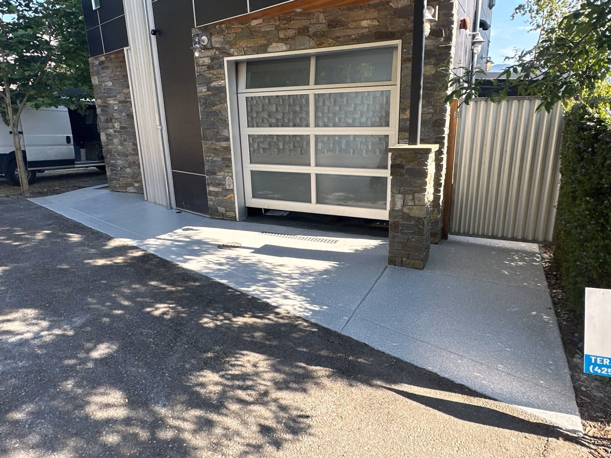 Blue Granite Hybrid Terrazzo epoxy flake floor by Cascade Concrete Coatings
