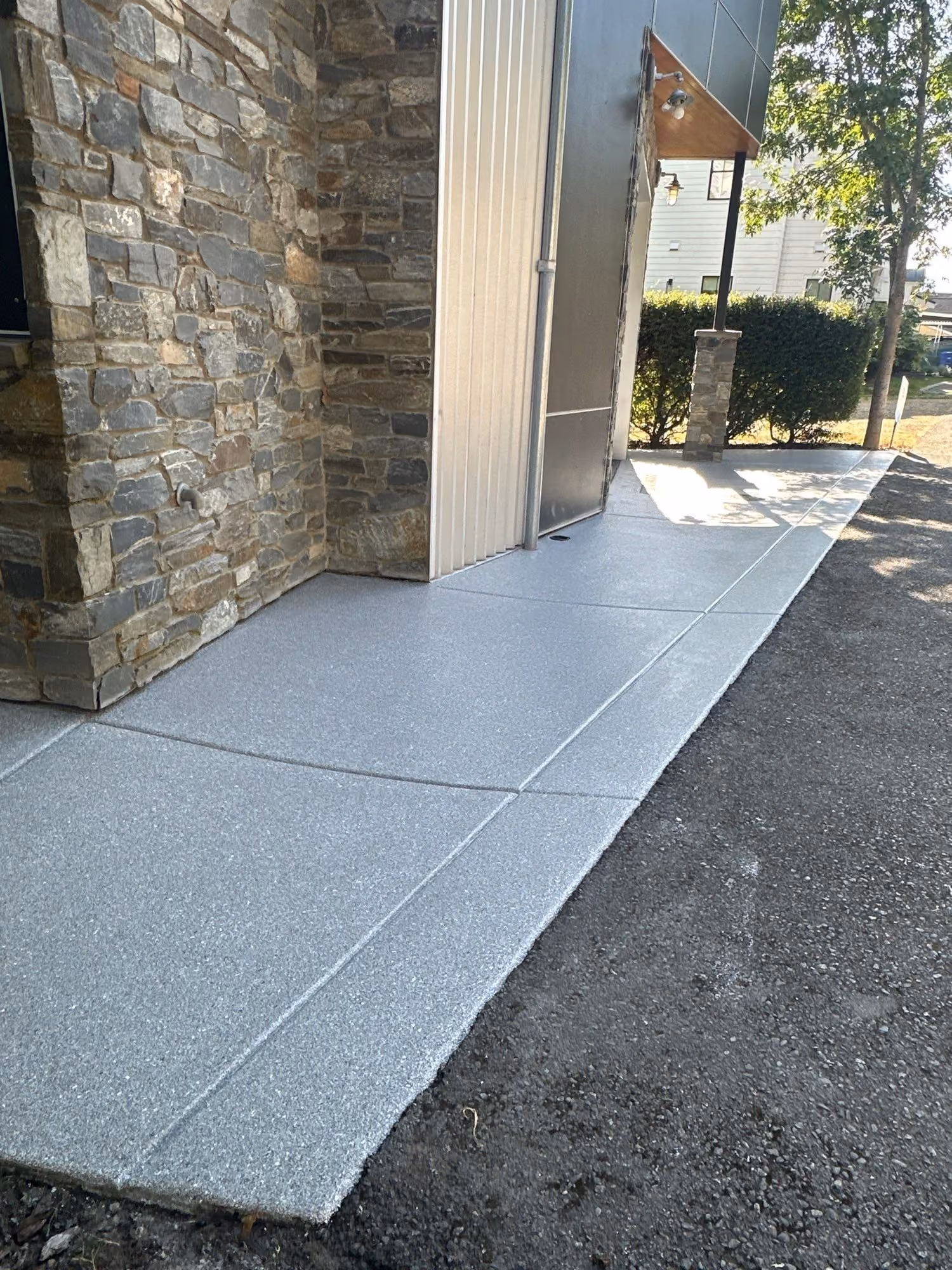 Blue Granite Hybrid Terrazzo epoxy flake floor by Cascade Concrete Coatings