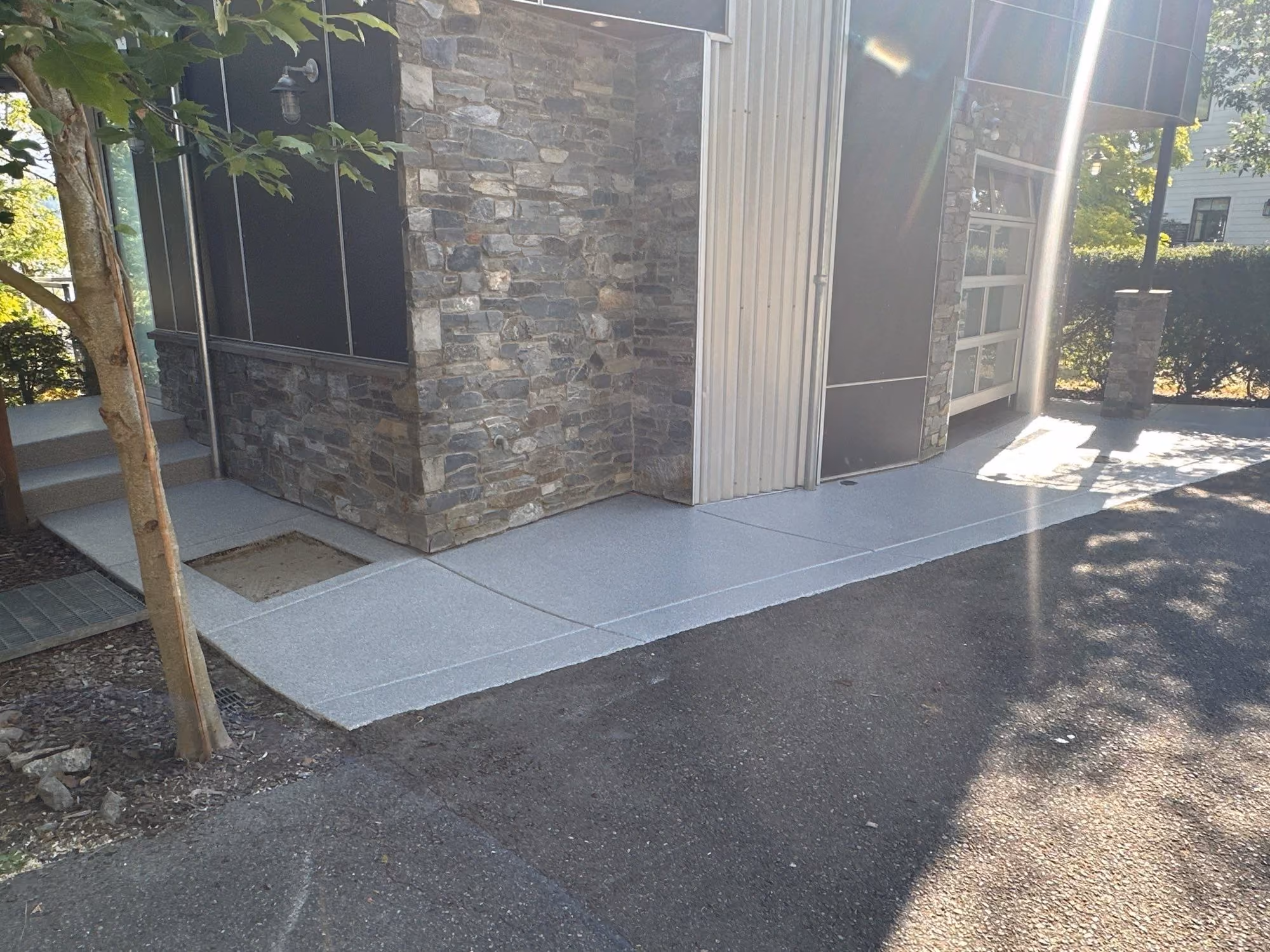Blue Granite Hybrid Terrazzo epoxy flake floor by Cascade Concrete Coatings