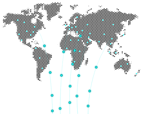 A graphic showing the global the GreyNoise sensor fleet.