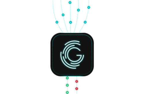 A graphic showing the GreyNoise analysis engine, which classifies internet scan data into valuable intelligence.