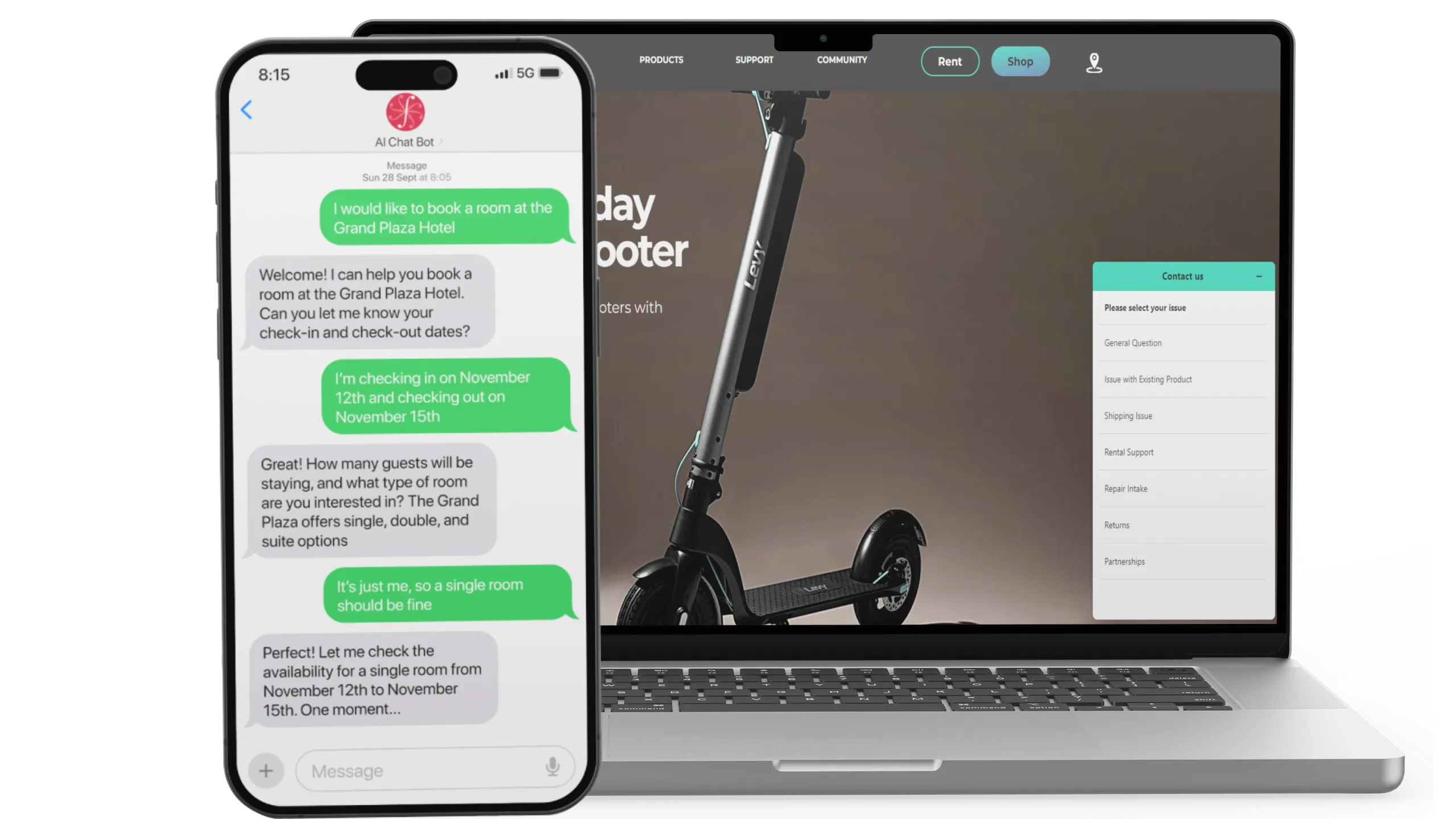 Artificial Intelligence Chat bot SMS