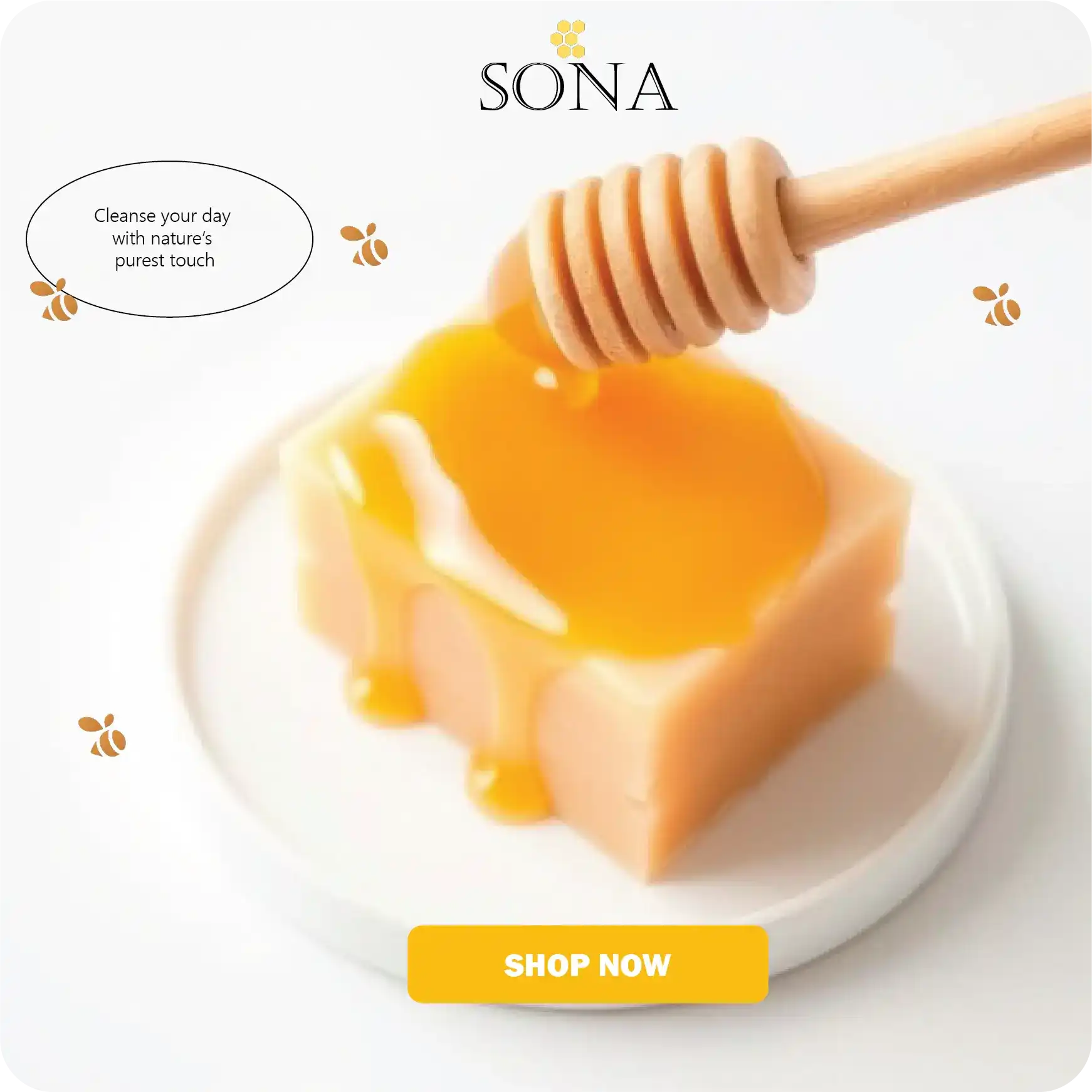 Honey Soap Advertisement Design