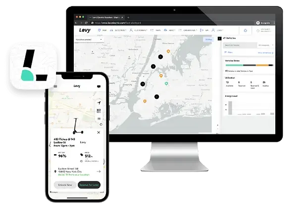 Levy Electric fleet software interface - Tritonmark development
