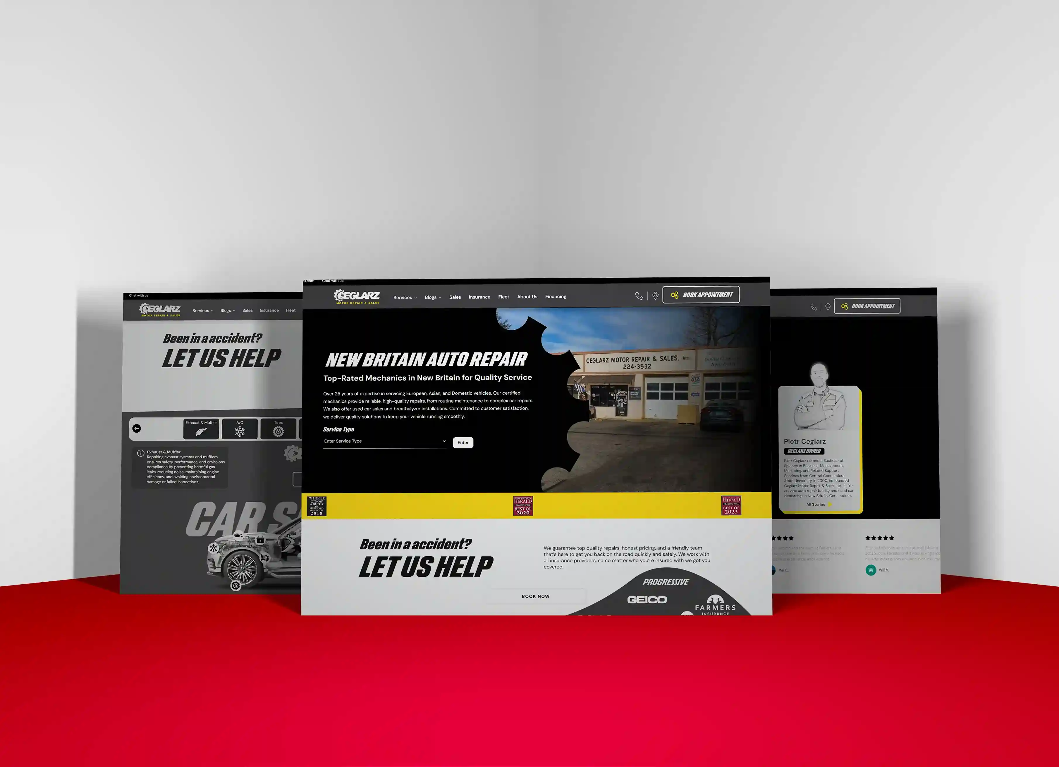 Ceglarz Motors presentation mockup - Tritonmark Connecticut agency