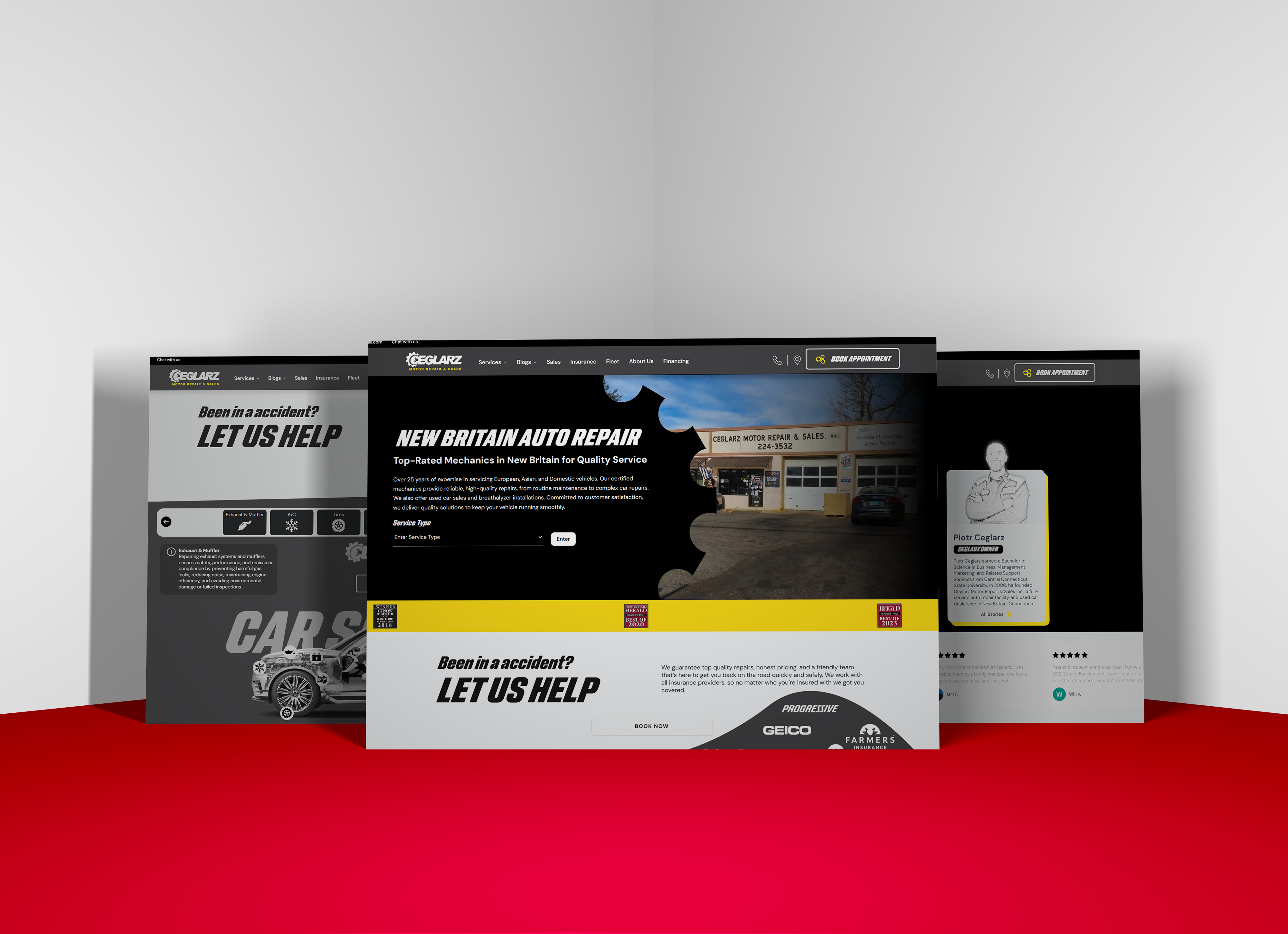 Ceglarz Motors presentation mockup by Tritonmark Connecticut