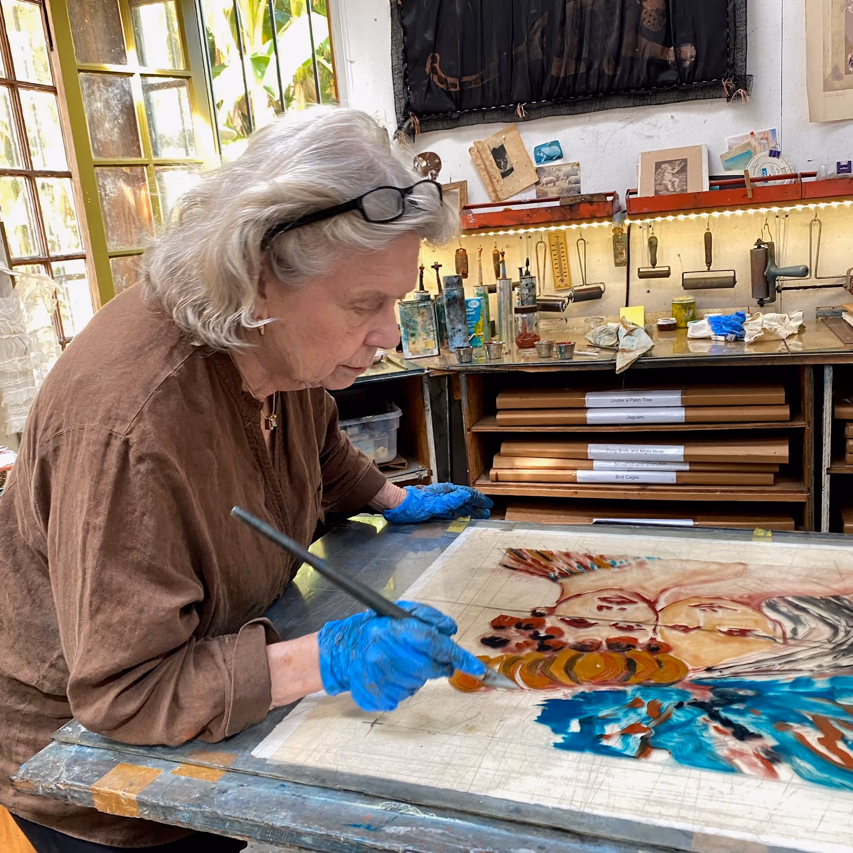Free Monoprinting Demo with Frances Swigart