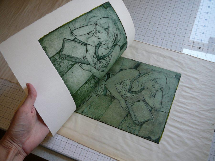 Printing a Collagraph Workshop - Belinda Flores Shinshillas