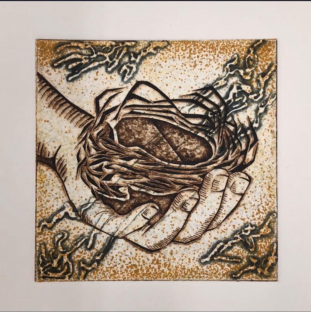 Printing a Collagraph Workshop - Belinda Flores Shinshillas