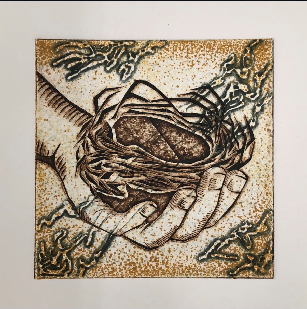 Printing a Collagraph Workshop - Belinda Flores Shinshillas