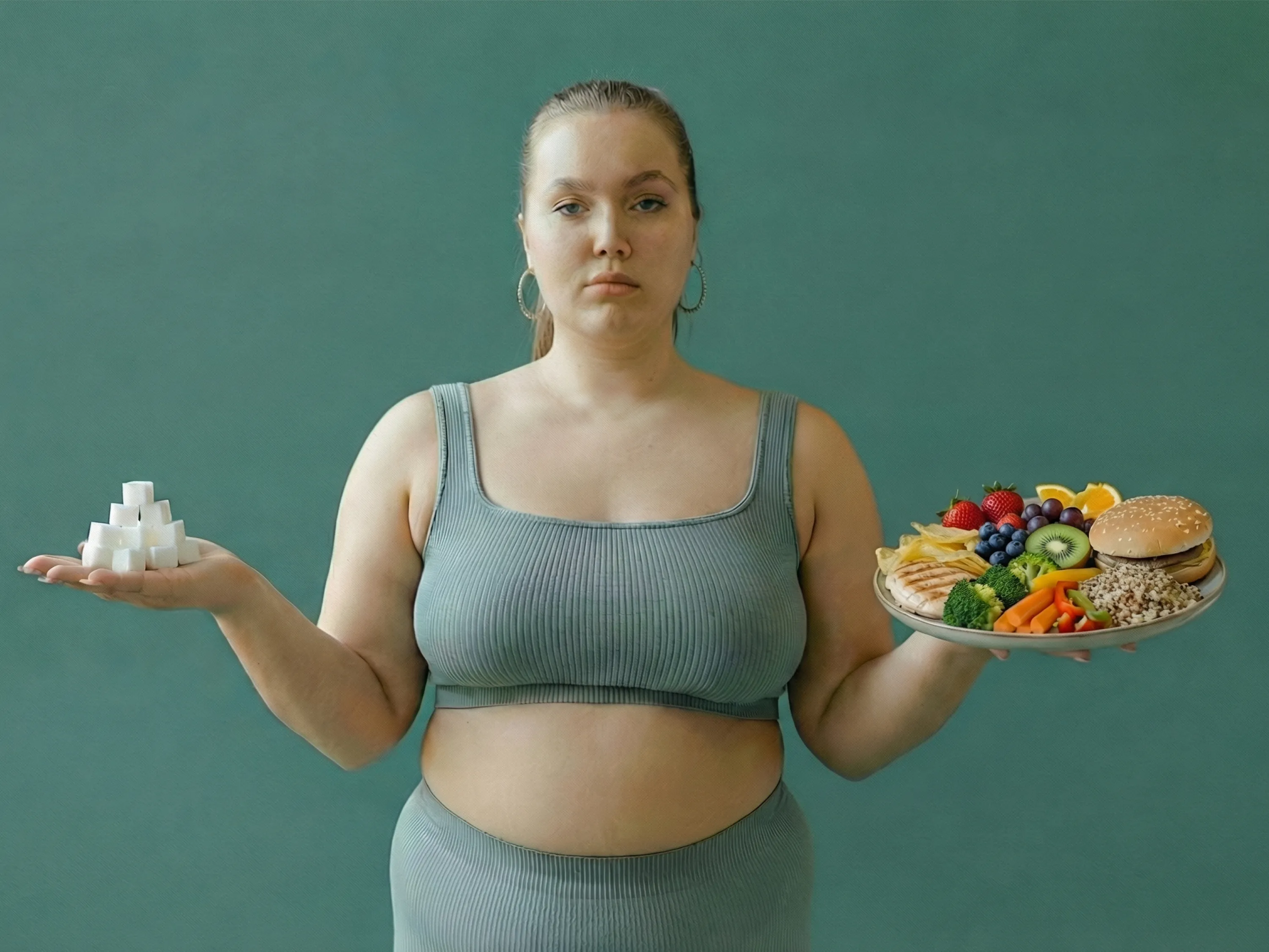 Versteckter Zucker im Vergleich zu gesunden Lebensmitteln und bewusster Ernährung