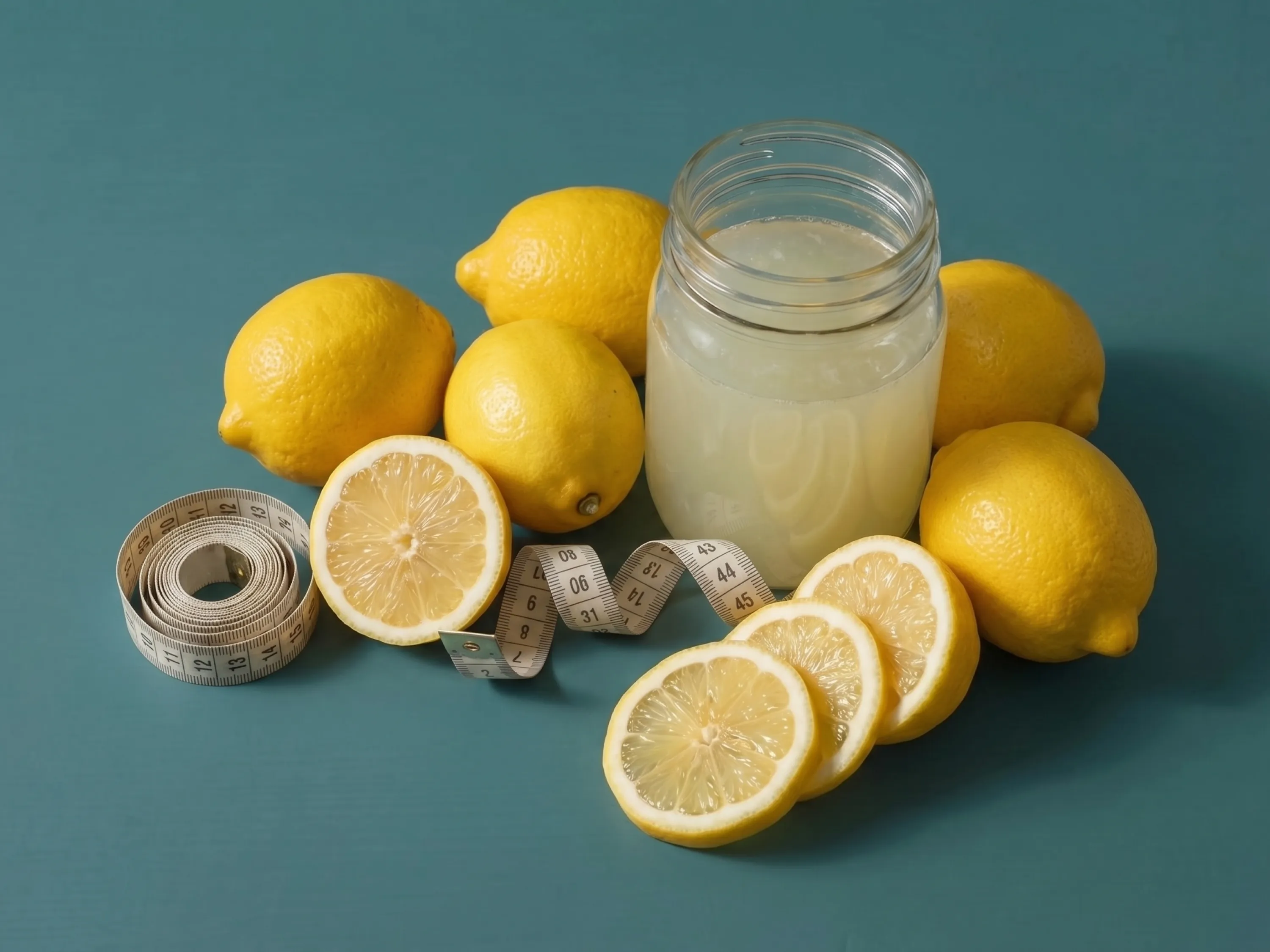 Frische Zitronen und ein Glas Zitronensaft gehören zur bekannten Master-Cleanse-Diät zur Entgiftung.